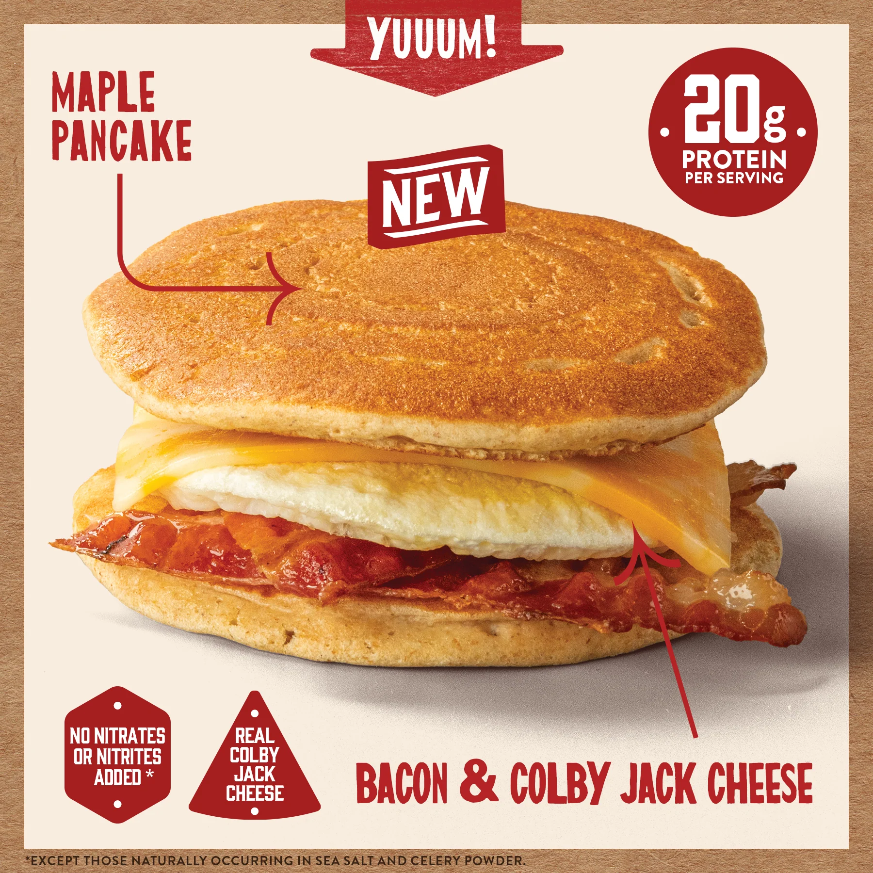Bacon & Colby Jack Cheese Breakfast Sandwich - Image 3