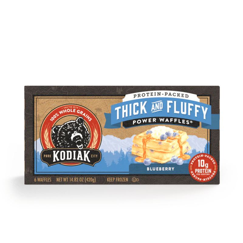 Blueberry Thick and Fluffy Power Waffles