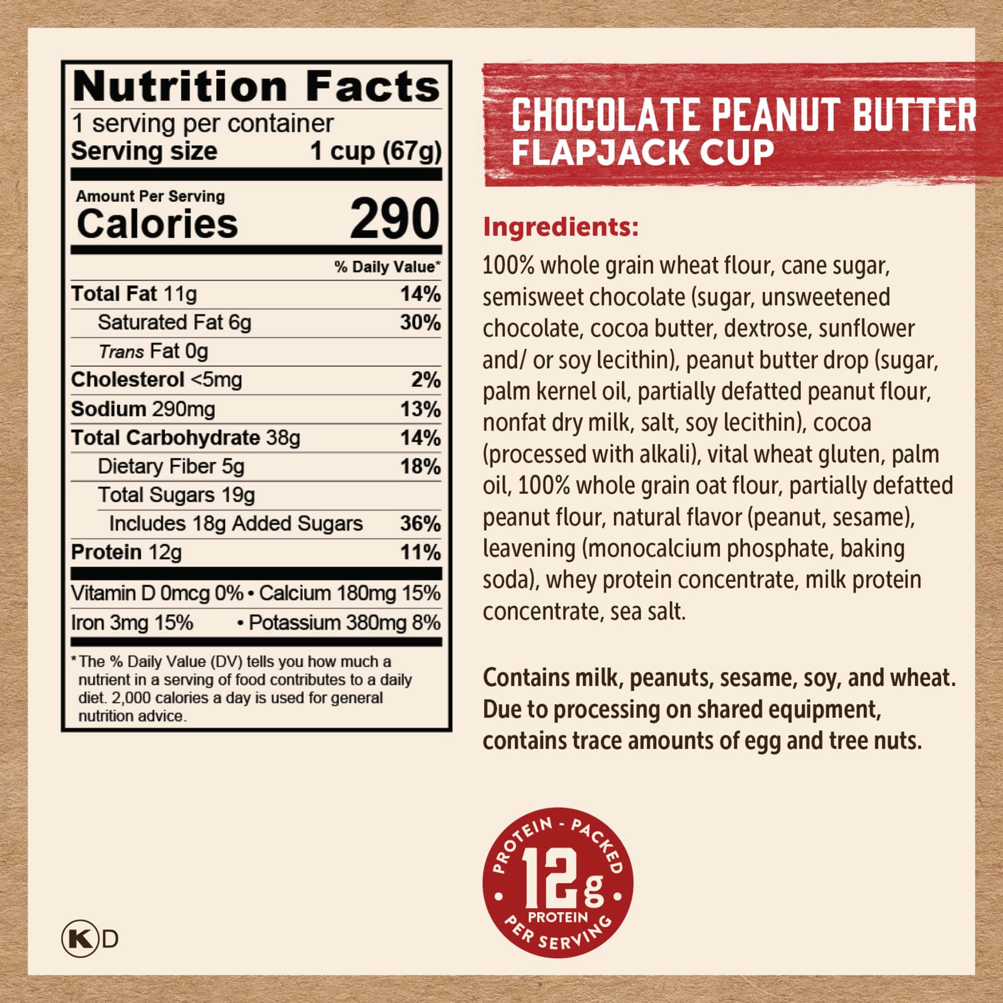 Chocolate Peanut Butter Flapjack Cup - Image 5