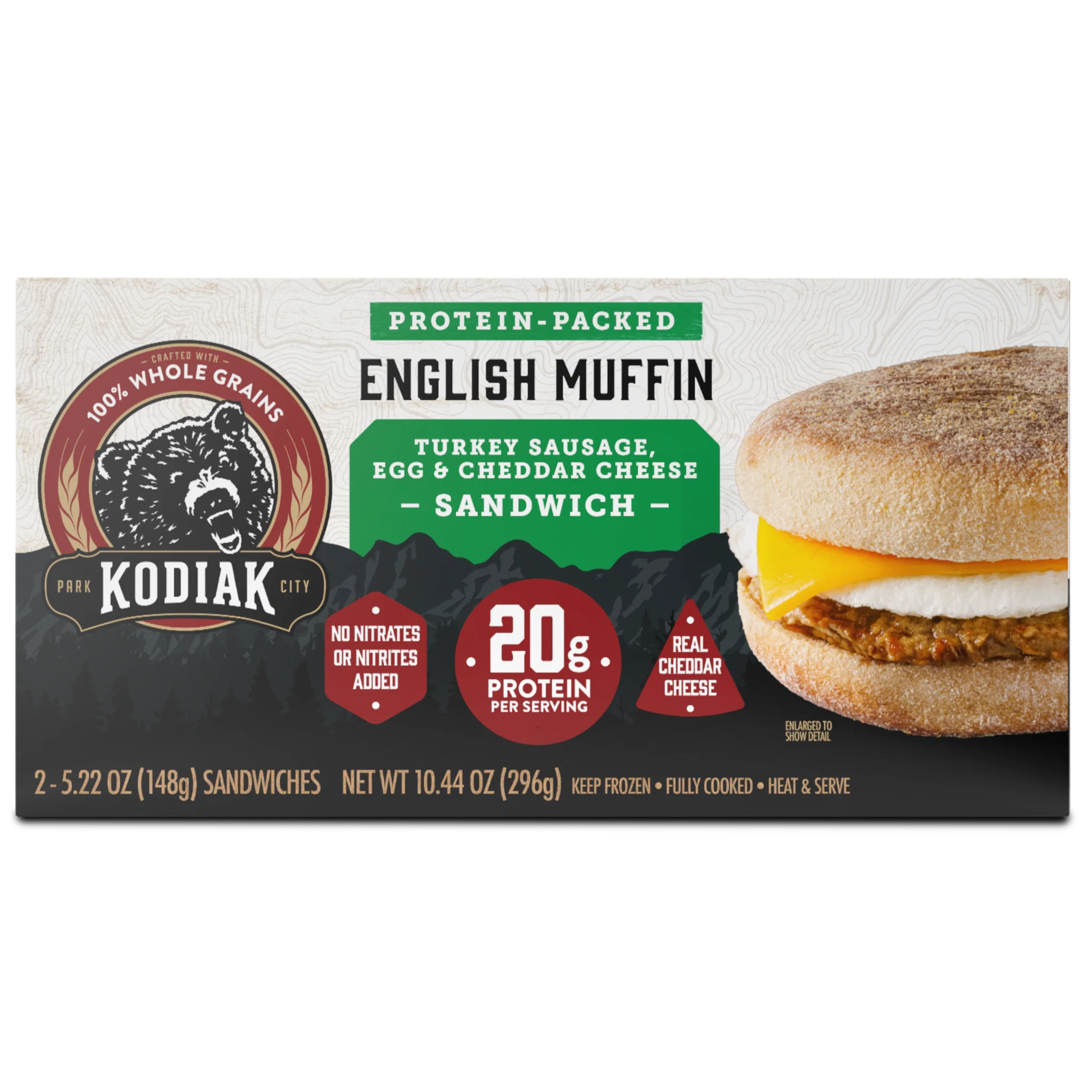 English Muffin Turkey Sausage & Cheddar Breakfast Sandwich
