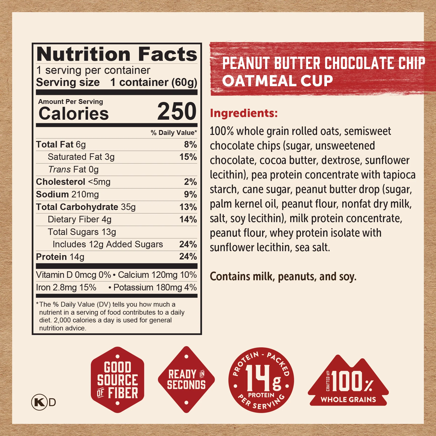 Peanut Butter Chocolate Chip Oatmeal Cup - Image 7