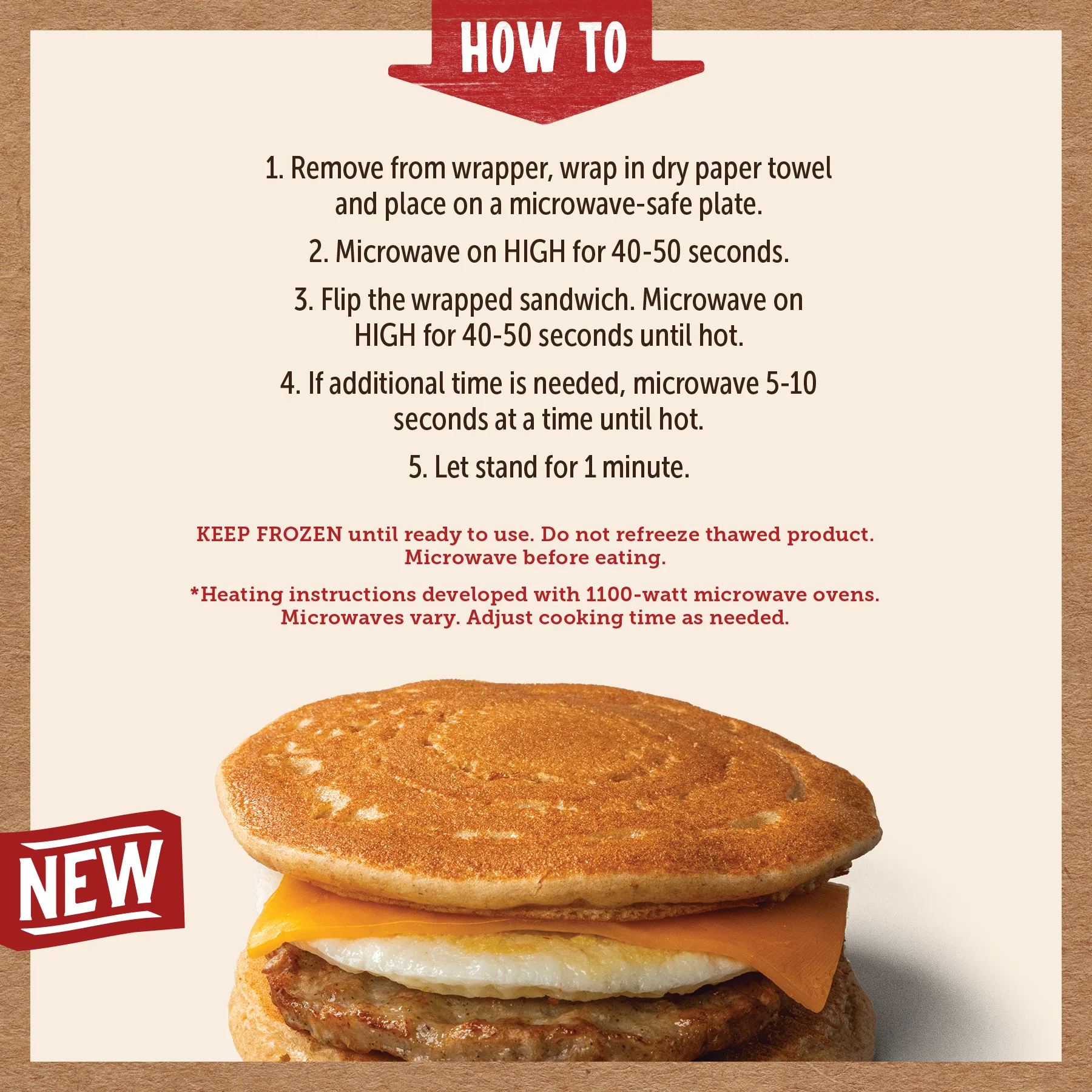 Sausage & Cheddar Cheese Breakfast Sandwich - Image 4